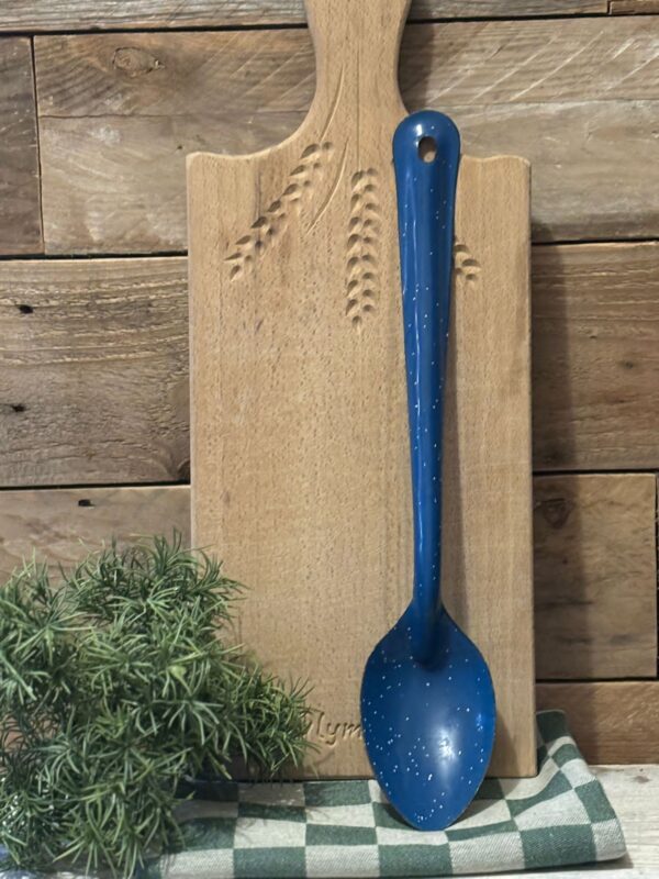 www.queensbrocanteboutique.nl webwinkel brocante vintage curiosa emaille keukenemaille blauw lepel