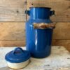 www.queensbrocanteboutique.nl brocante vintage curiosa webwinkel emaille blauw vetpot