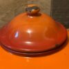 www.queensbrocanteboutique.nl webwinkel brocante vintage curiosa emaille keukenemaille oranje rood waterketel