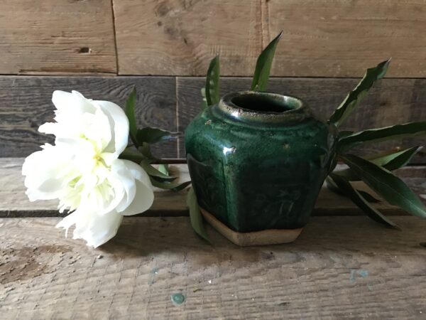 www.queensbrocanteboutique.nl brocante vintage gemberpot webshop groen