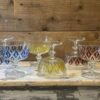 www.queensbrocanteboutique.nl brocante vintage curiosa gekleurd glas likeurglaasje