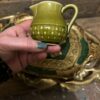 www.queensbrocanteboutique.nl brocante vintage webwinkel kan kannen groen aardewerk melkkannetje servies