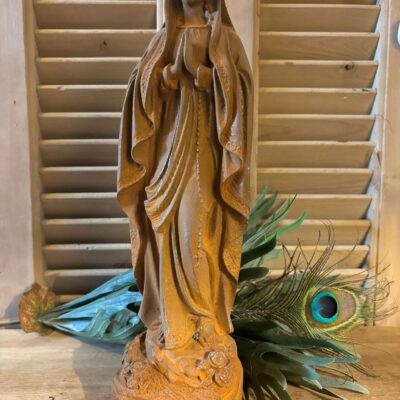 www.queensbrocanteboutique.nl mariabeeld gietijzer ijzer maria