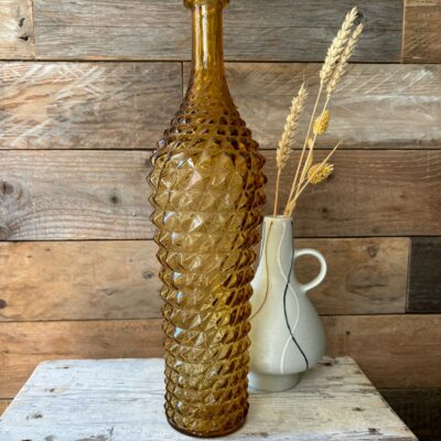 www.queensbrocanteboutique.nl webwinkel brocante vintage curiosa gekleurd glas amber oker