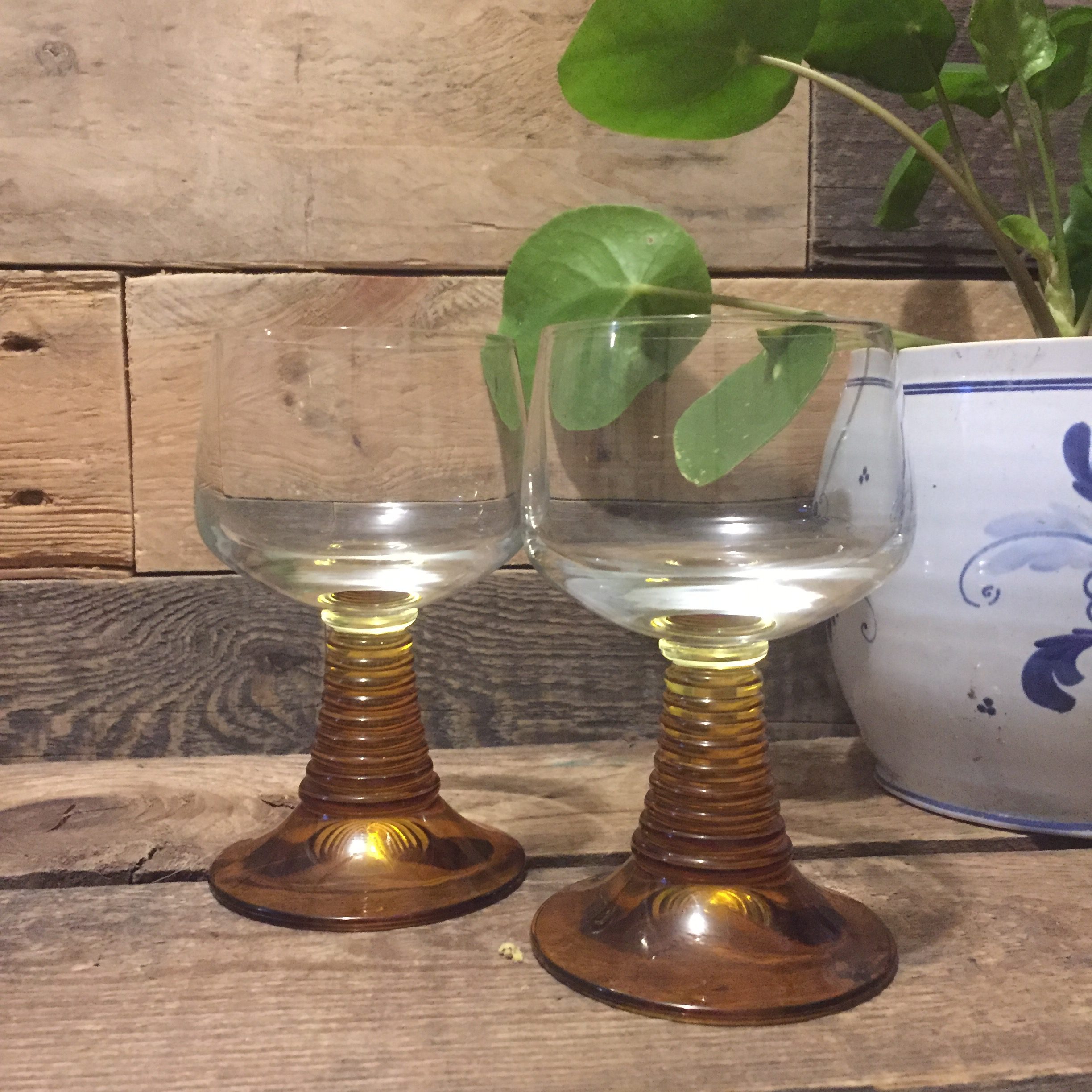 www.queensbrocanteboutique.nl brocantebrabant vintage glas wijnglas vintageglazen